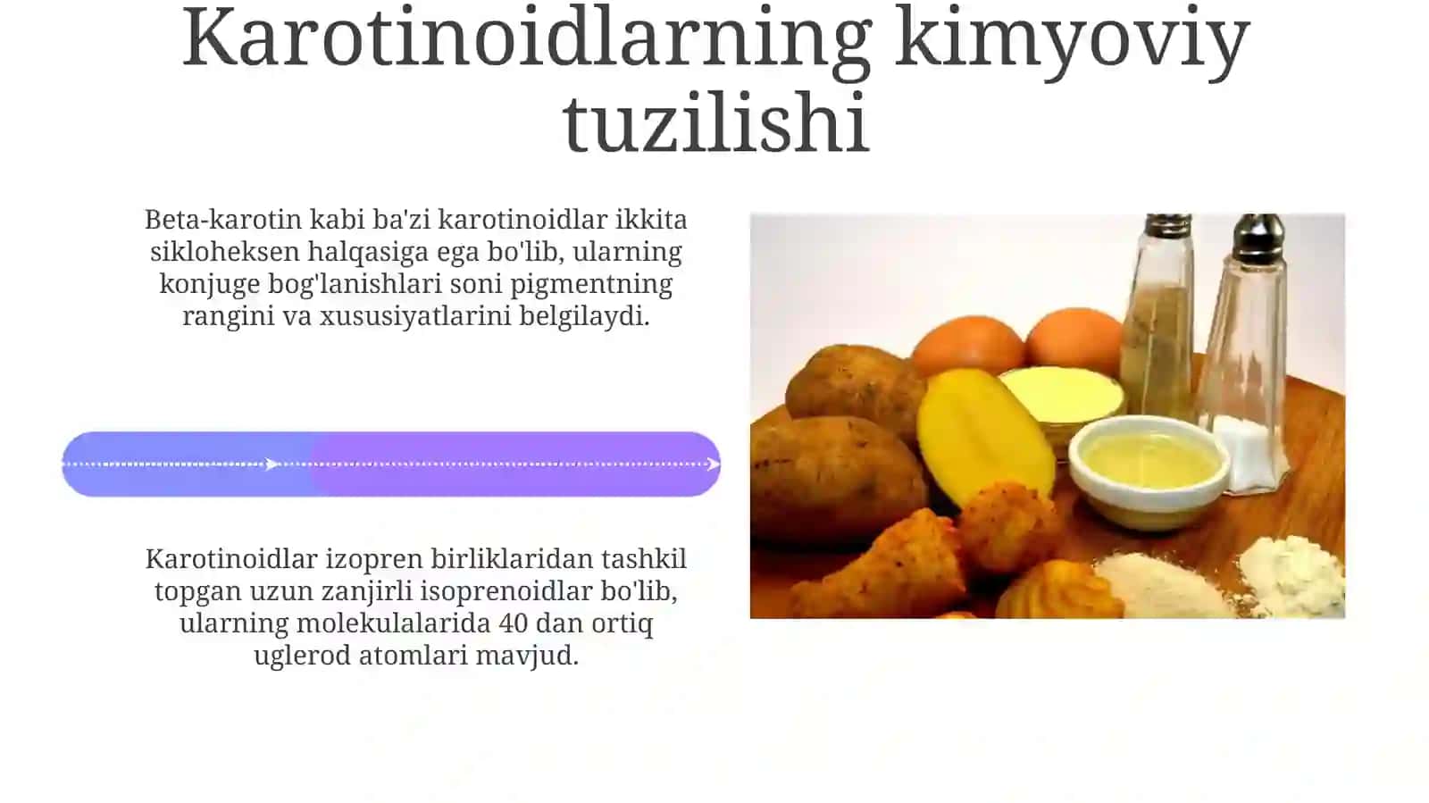 Karotinoidlar:yog’lardaeruvchanpigmentlarvaularningoziqovqatmahsulotlaridagiahamiyati 4