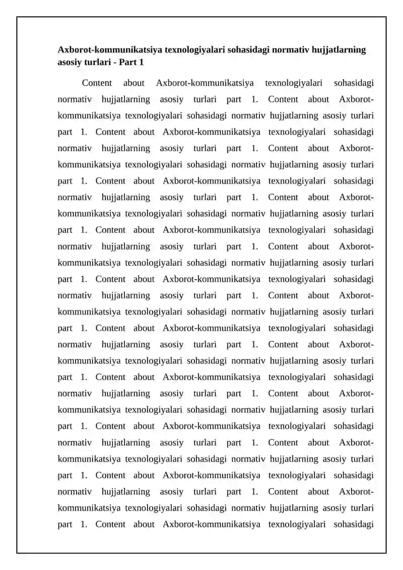 Axborot kommunikatsiya texnologiyalari sohasidagi normativ hujjatlarning asosiy turlari 4