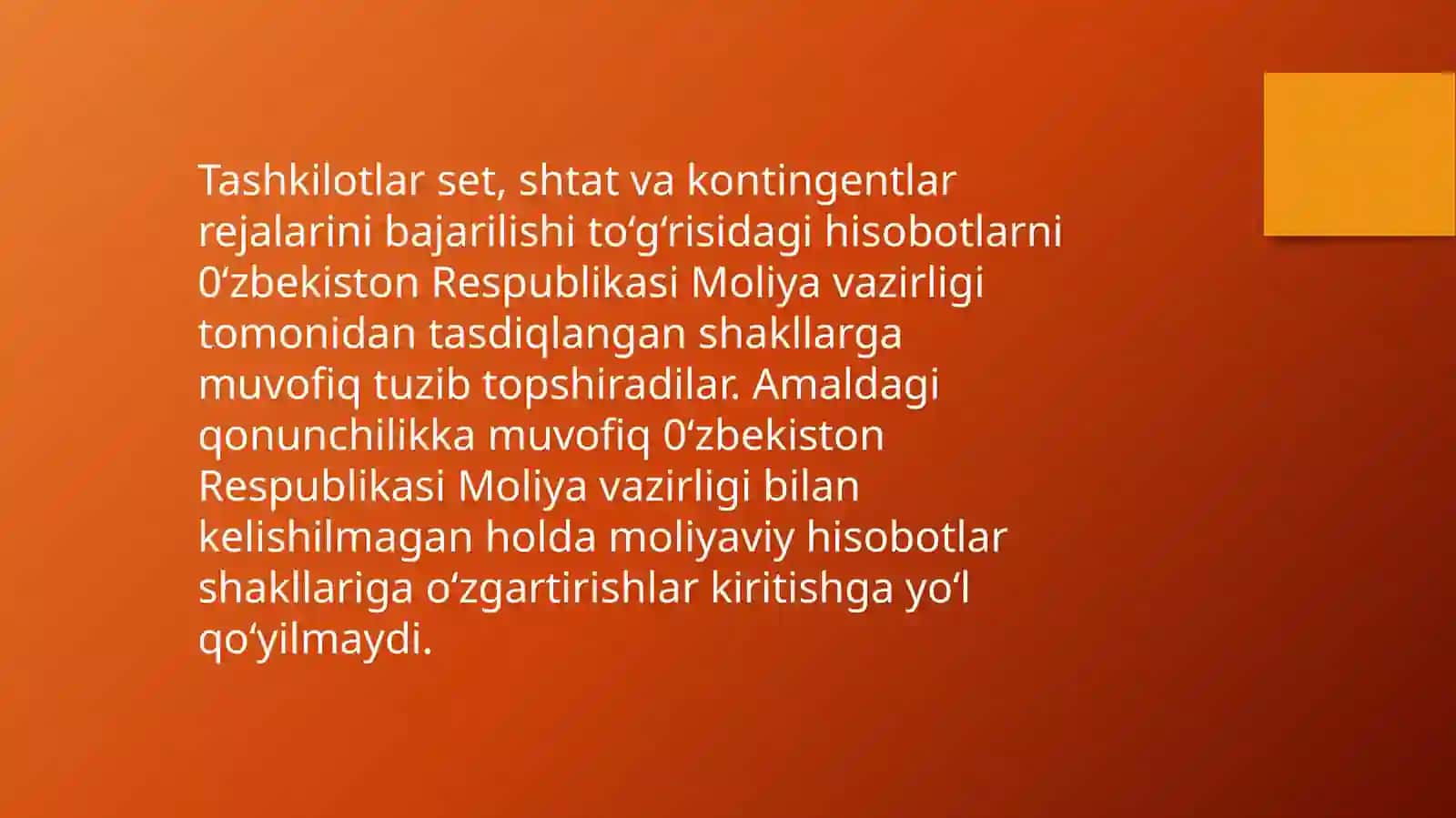 Byudjet tashkilotlarida qo’llaniladigan hisobvaraqlar ularning tayinlanishi va tuzilishi 4