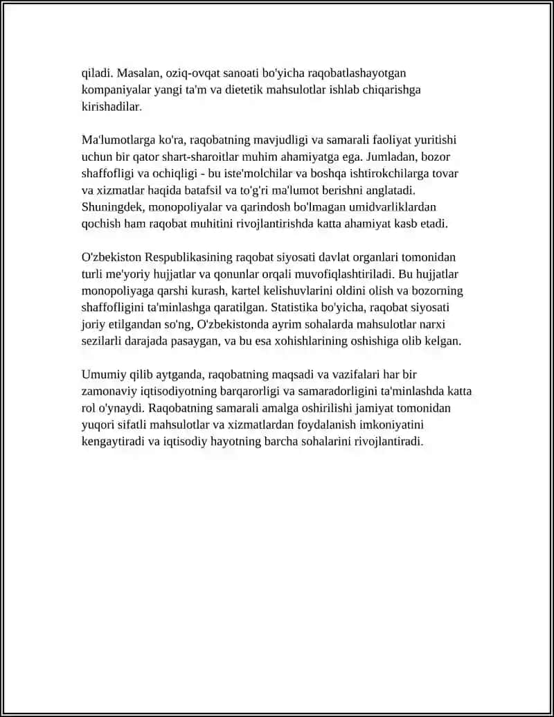 RAQOBATNING MOHIYATI VA OBYEKTIV ASOSLARI 4