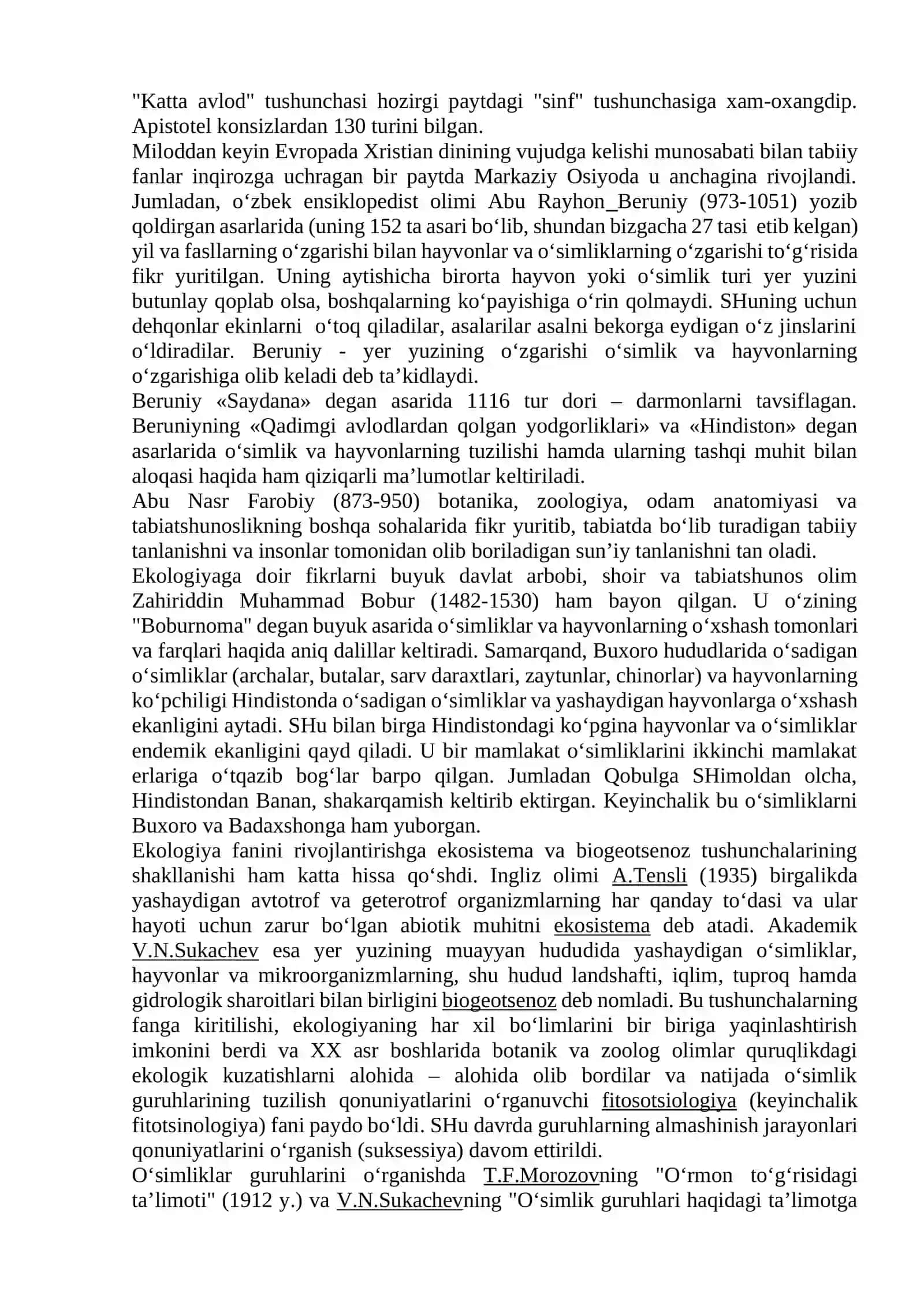 EKOLOGIYA FANINI PREDMETI VA VAZIFALARI 4