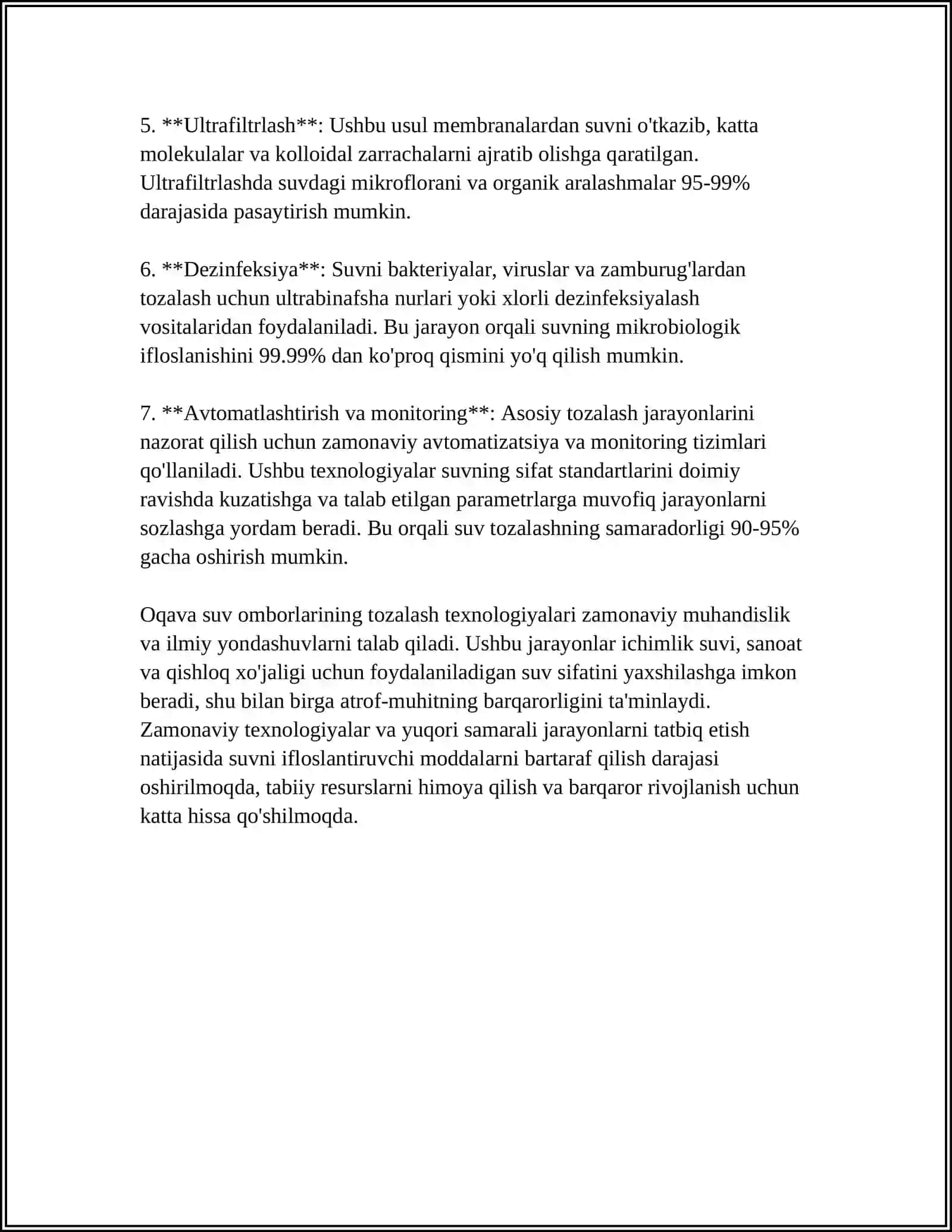 Oqava suv omborlarini tozalash inshootlari 4