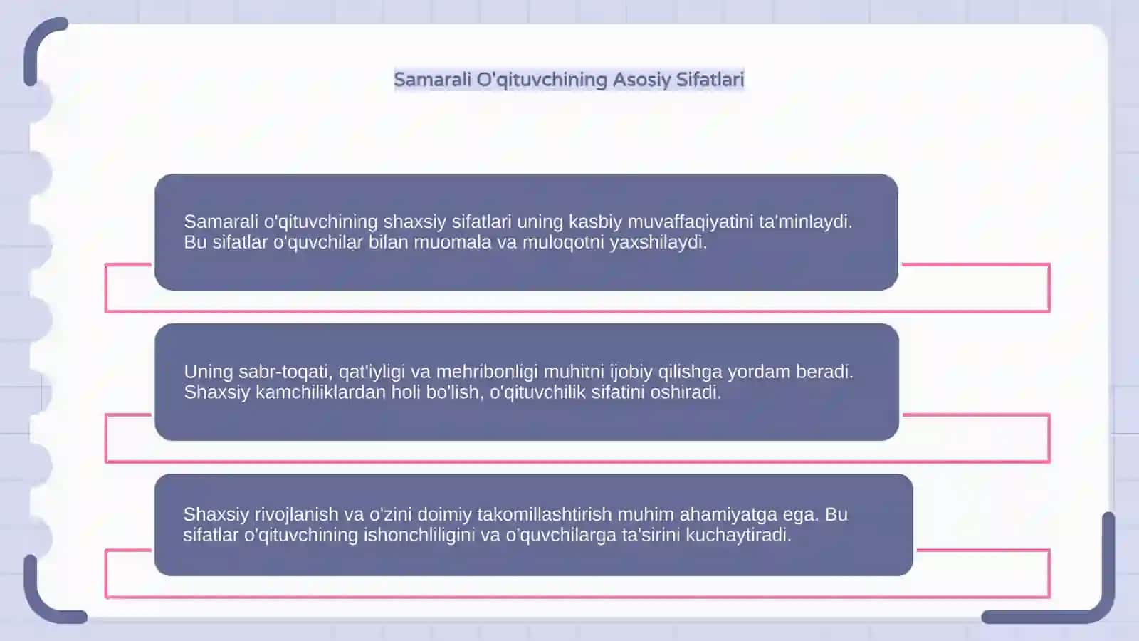 Pedagogning shaxsiy sifatlari 4