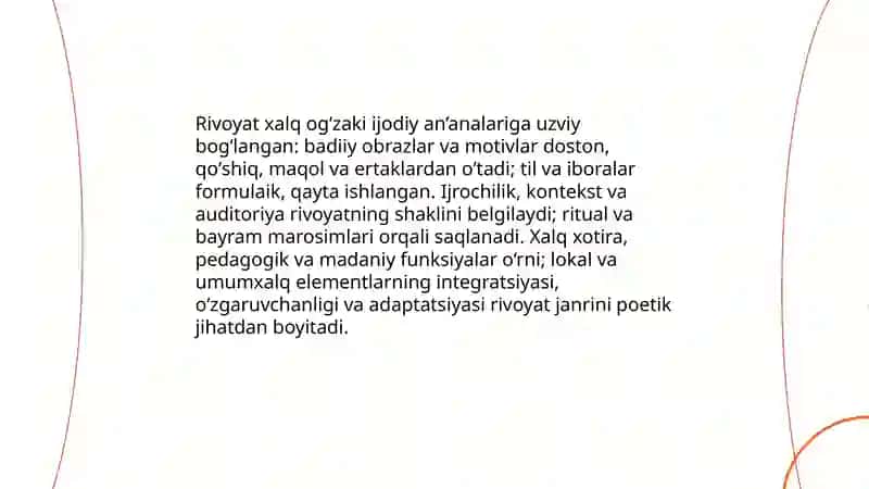 Rivoyat janr tabiati va poetikasi 4