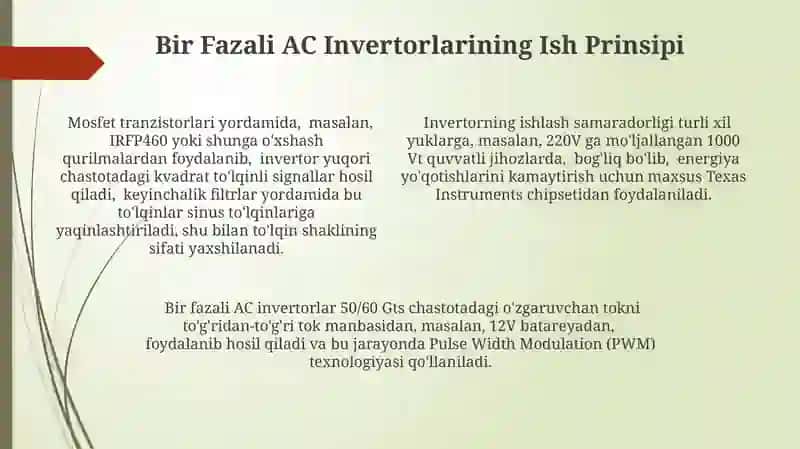 Bir Fazali AC Invertirlar 4