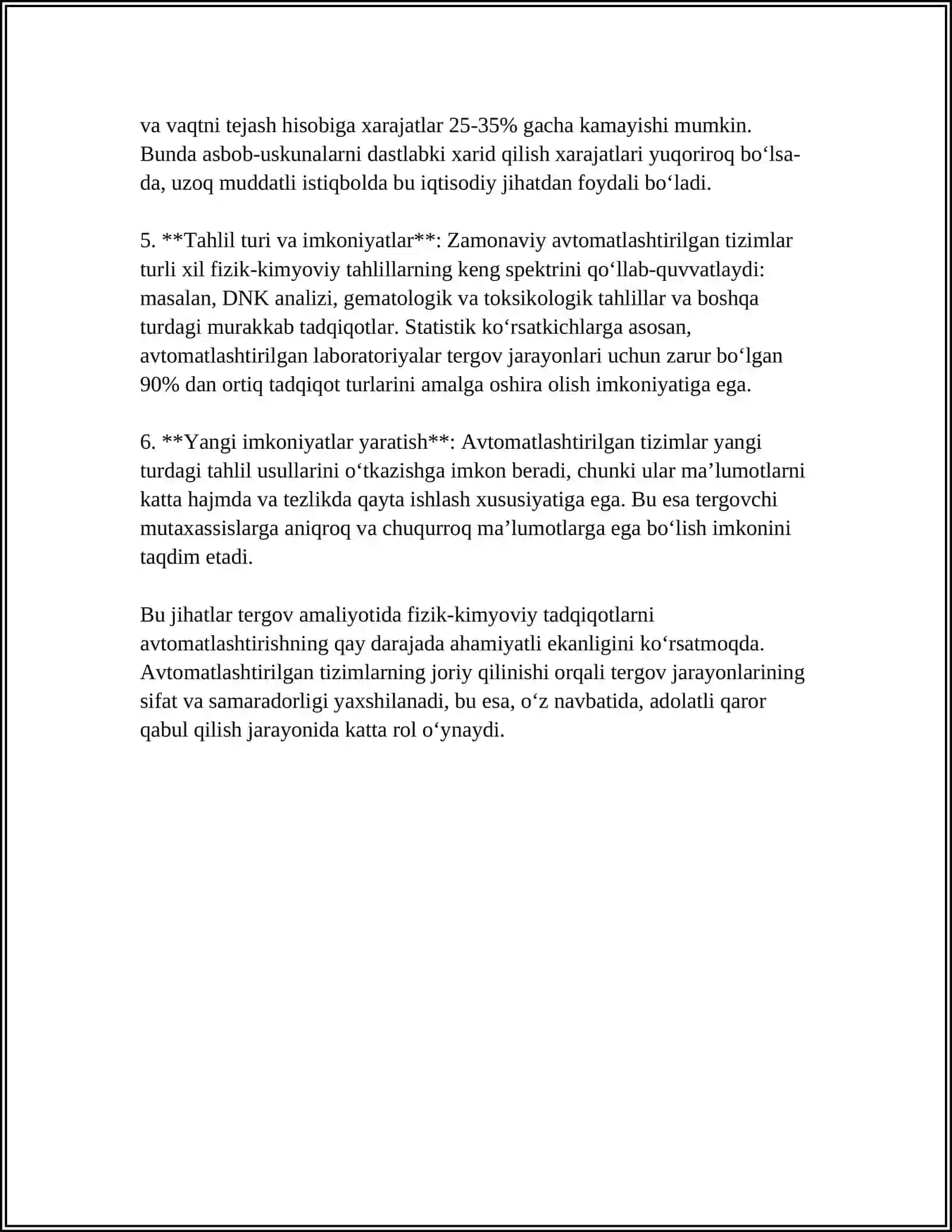 TERGOV AMALIYOTIDA QO'LLANADIGAN FIZIK-KIMYOVIY TADQIQOTLARNI AVTOMATLASHTIRISH 4