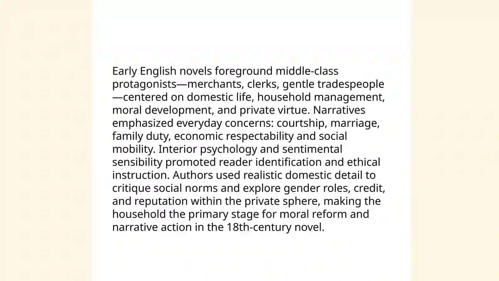 Features of the English novel of the first stage of the Enlightenment 4
