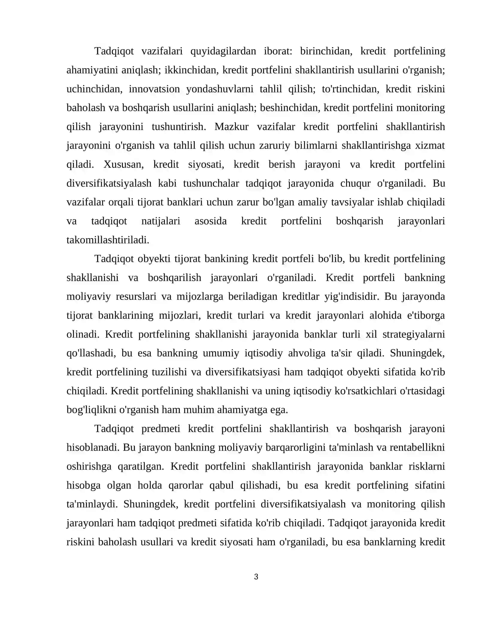 tijorat bankining kredit portfelini shakllantirish yo'llari 4