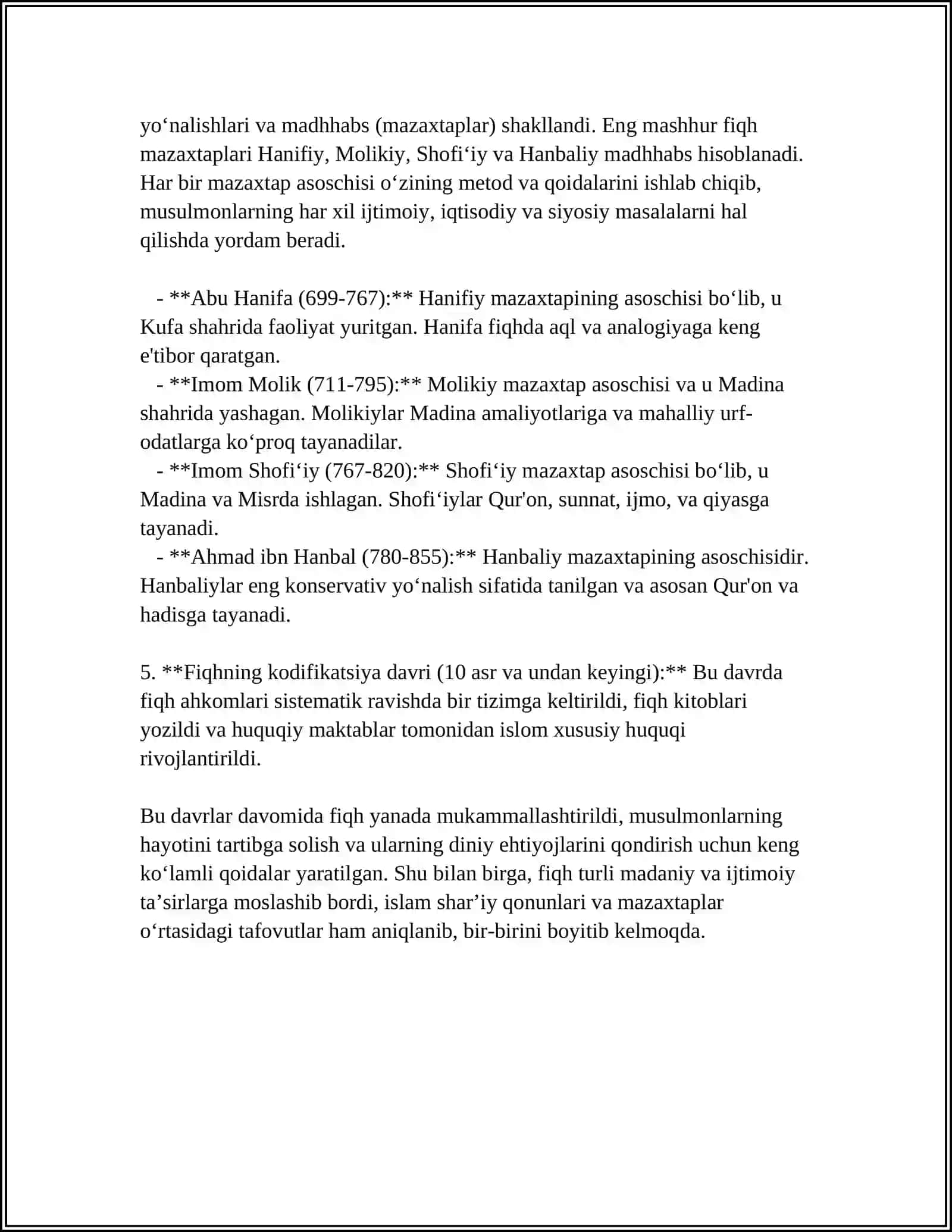 ISLOM TARIXIDA FIQH ILMINI SHAKILLANISHI 4