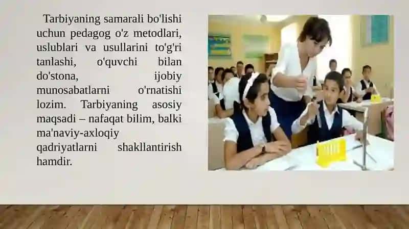 Pedagogik jarayon va tarbiya 4