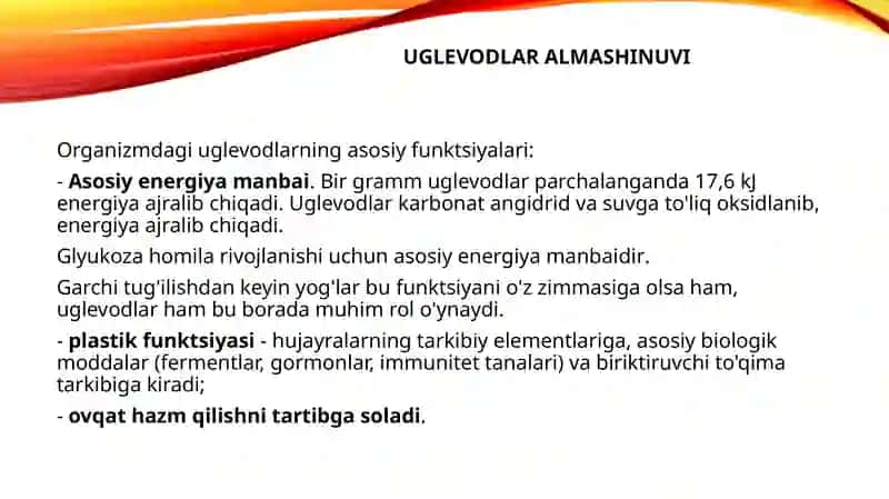 Modda va Energiya Almashinuvi 4