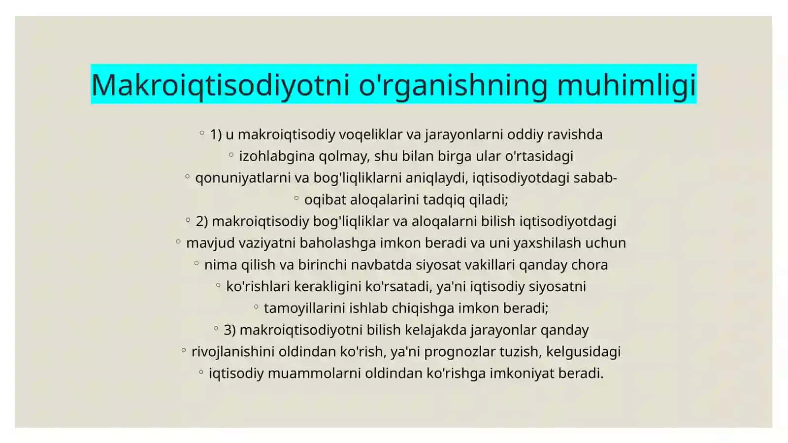 MAKROIQTISODIYOT UNING MAQSADLARI VA VAZIFALARI 4