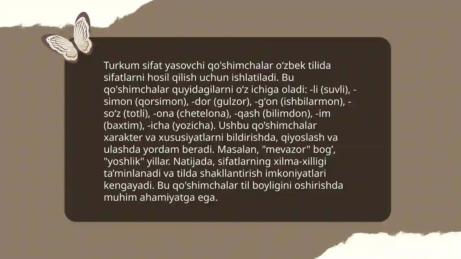 Sifat yasovchi qo'shimchalar 4