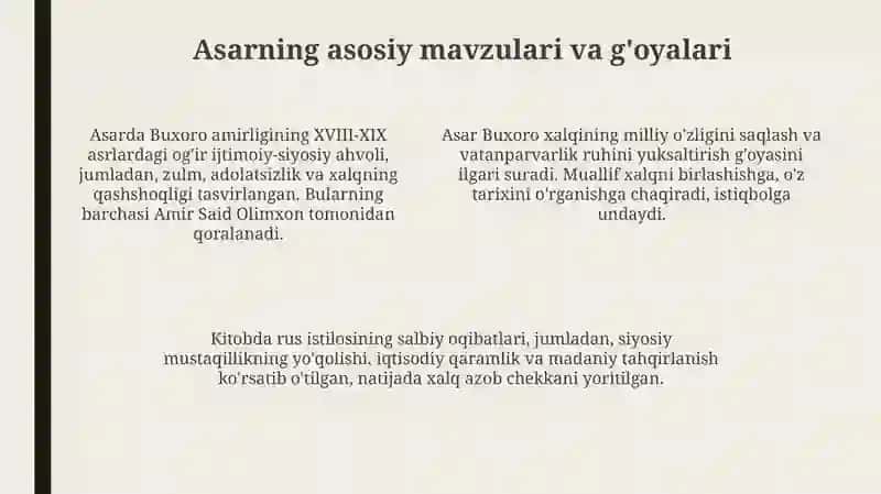 Buxoro xalqining hasratli tarixi 4