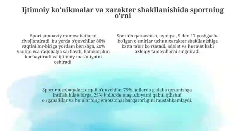 Sport musobaqalarining o'quvchilartarbiyasi 4