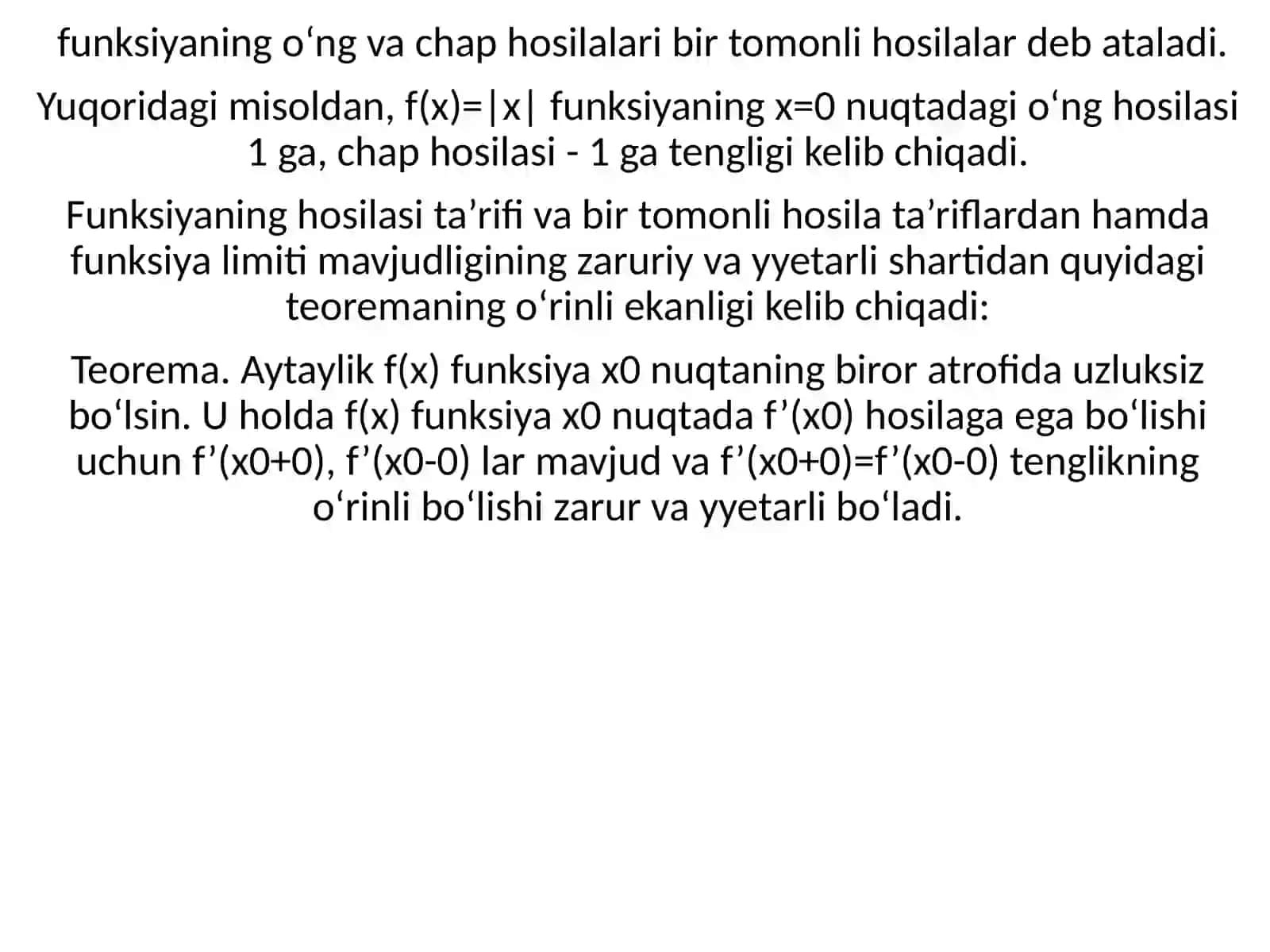 BIR TOMONLI HOSILALAR BIR TOMONLI URINMALAR 4