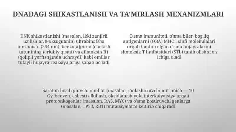 Kanserogen Moddalar: Turlari va Mexanizmlari 4