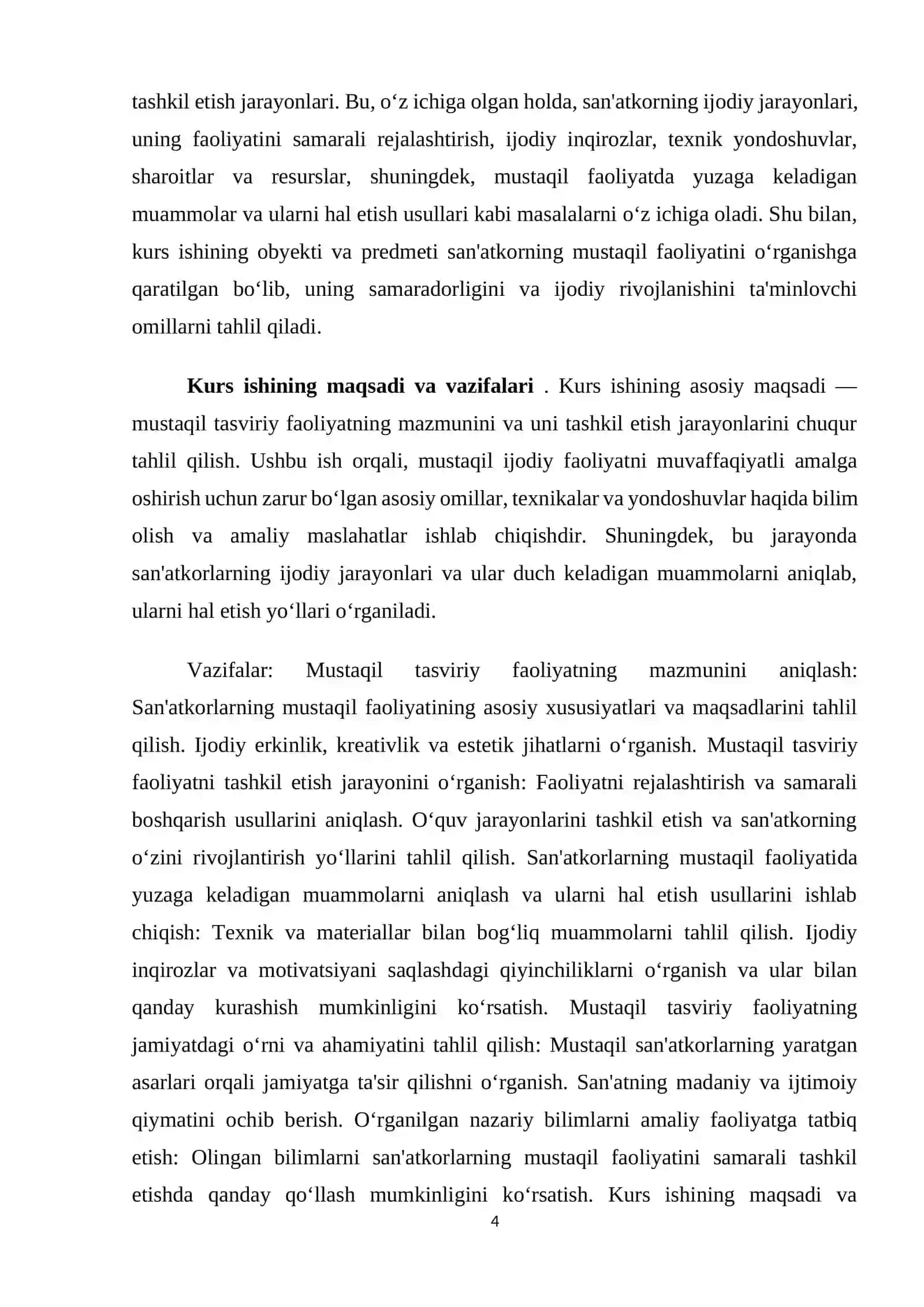 Tasviriy San'atning Mustaqil Faoliyati 4