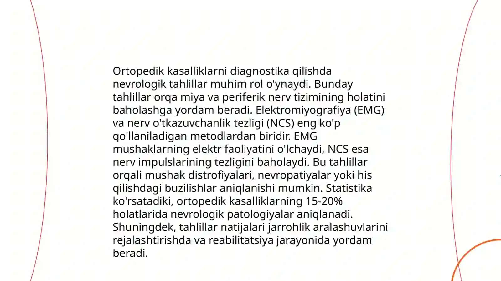 Travmatologiya ortopediyada neyrofiziologik tekshiruvlarini o‘rni 4