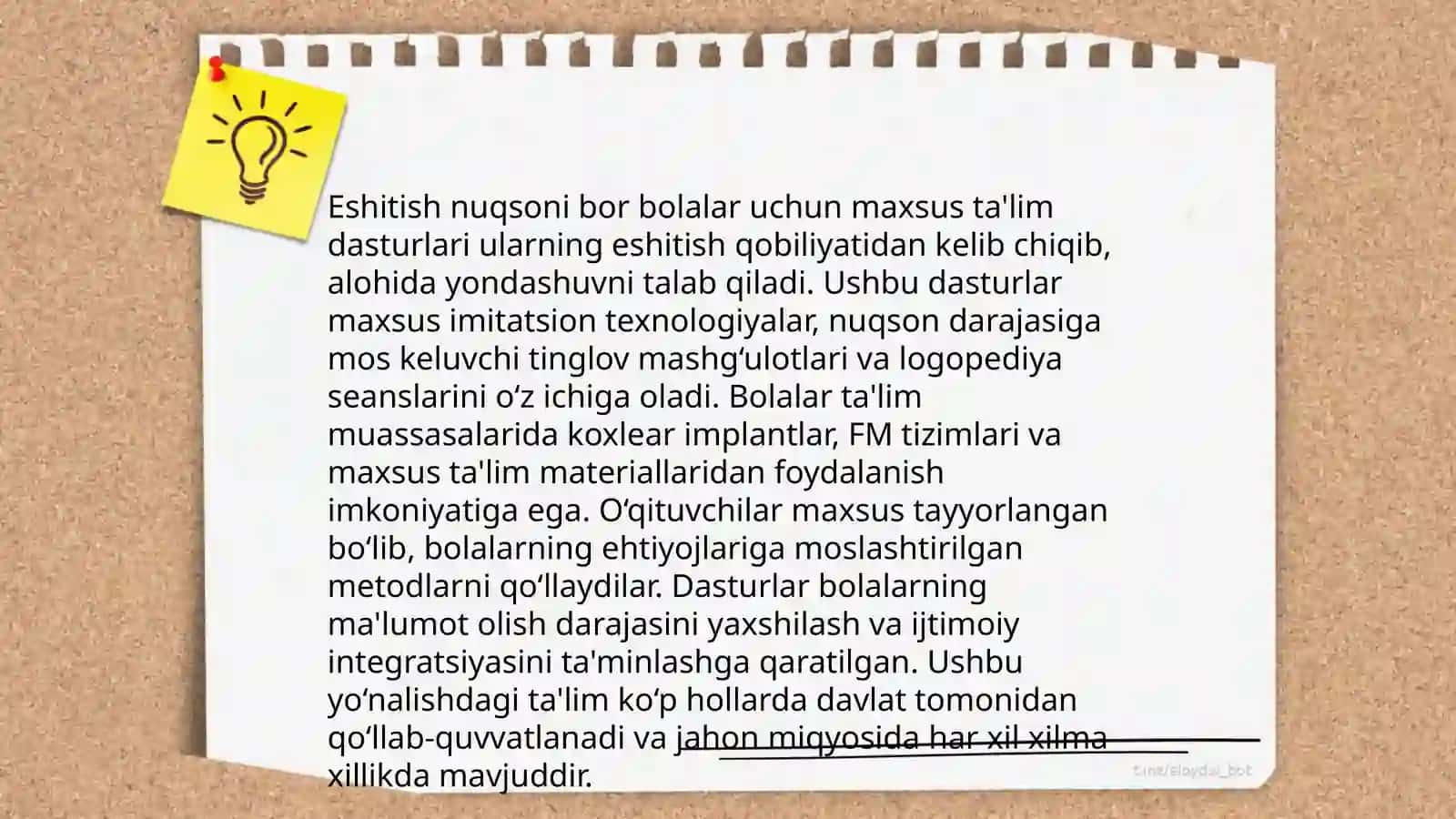 Eshitishida nuqsoni bor bolalarning oʼqitish jarayoni 4