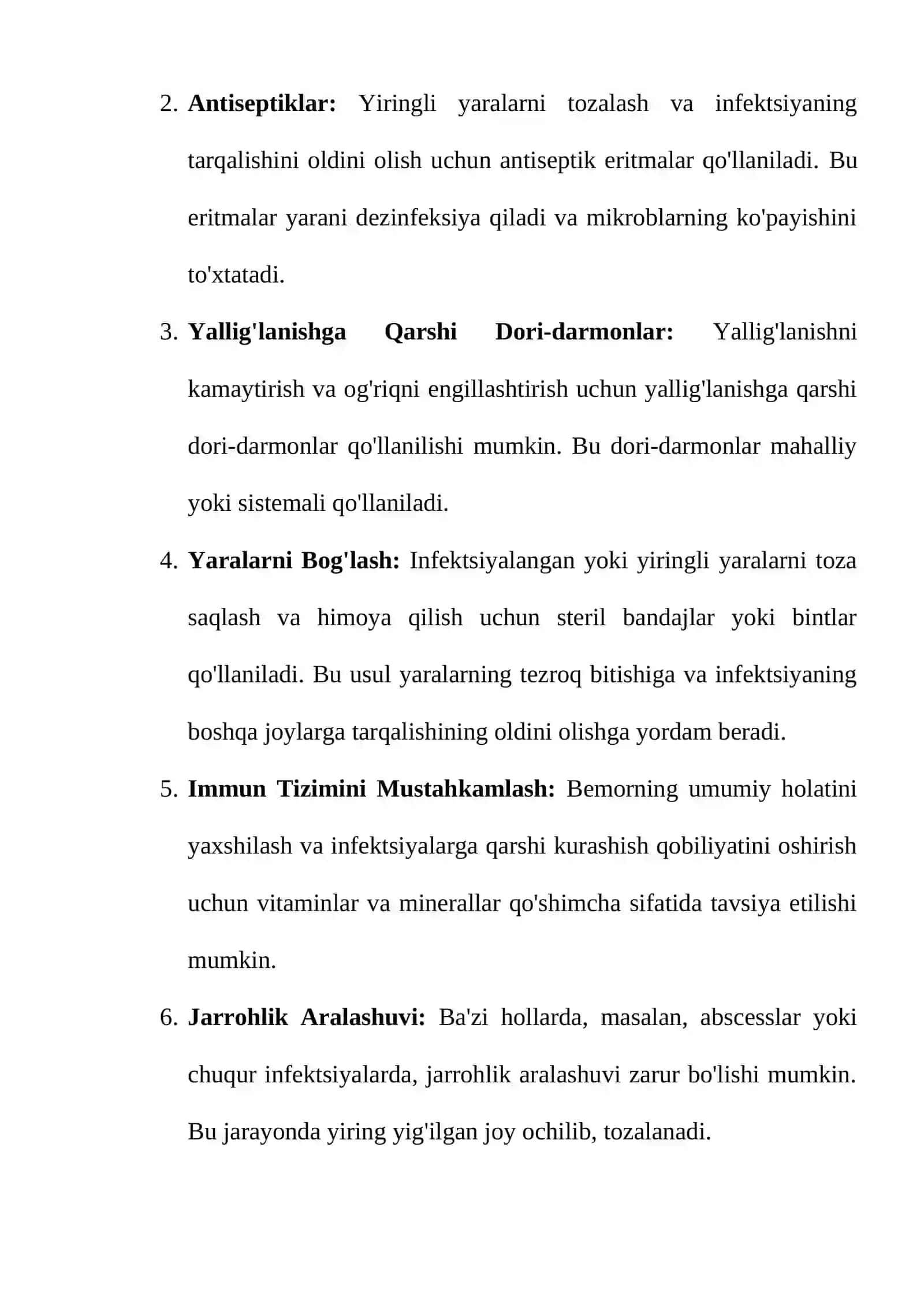TERINING YIRINGLI KASALLIKLARI BILAN OG'RIGAN BEMORLARNI PARVARISH QILISH 4