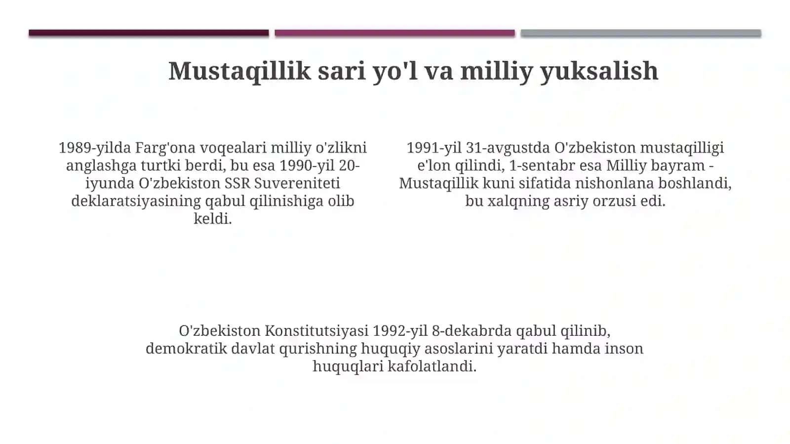 O'zbekiston tarixi: Qadimdan Mustaqillikka 4