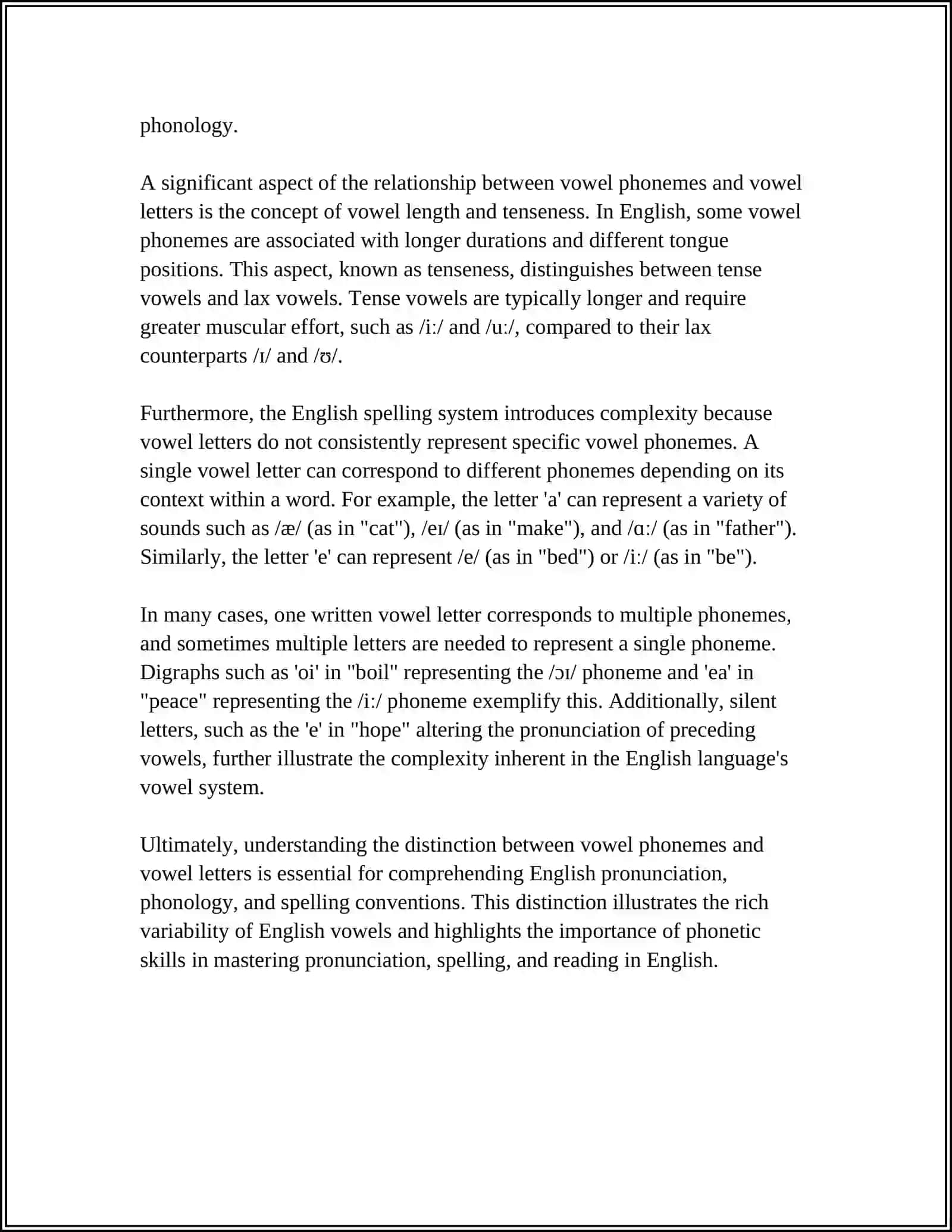 Theme: VOWELS AND THEIR CLASSIFICTION IN ENGLISH 4
