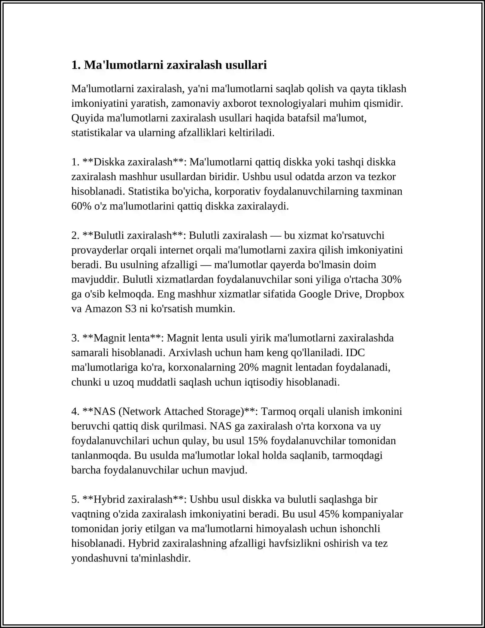 АҚПАРАТТАРДЫ САҚТАУ 4