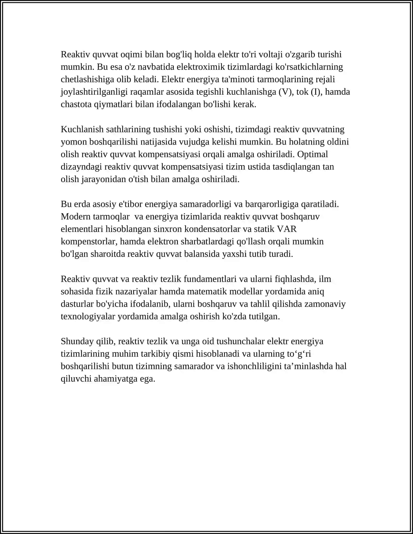 REAKTIV TEZLIK 4