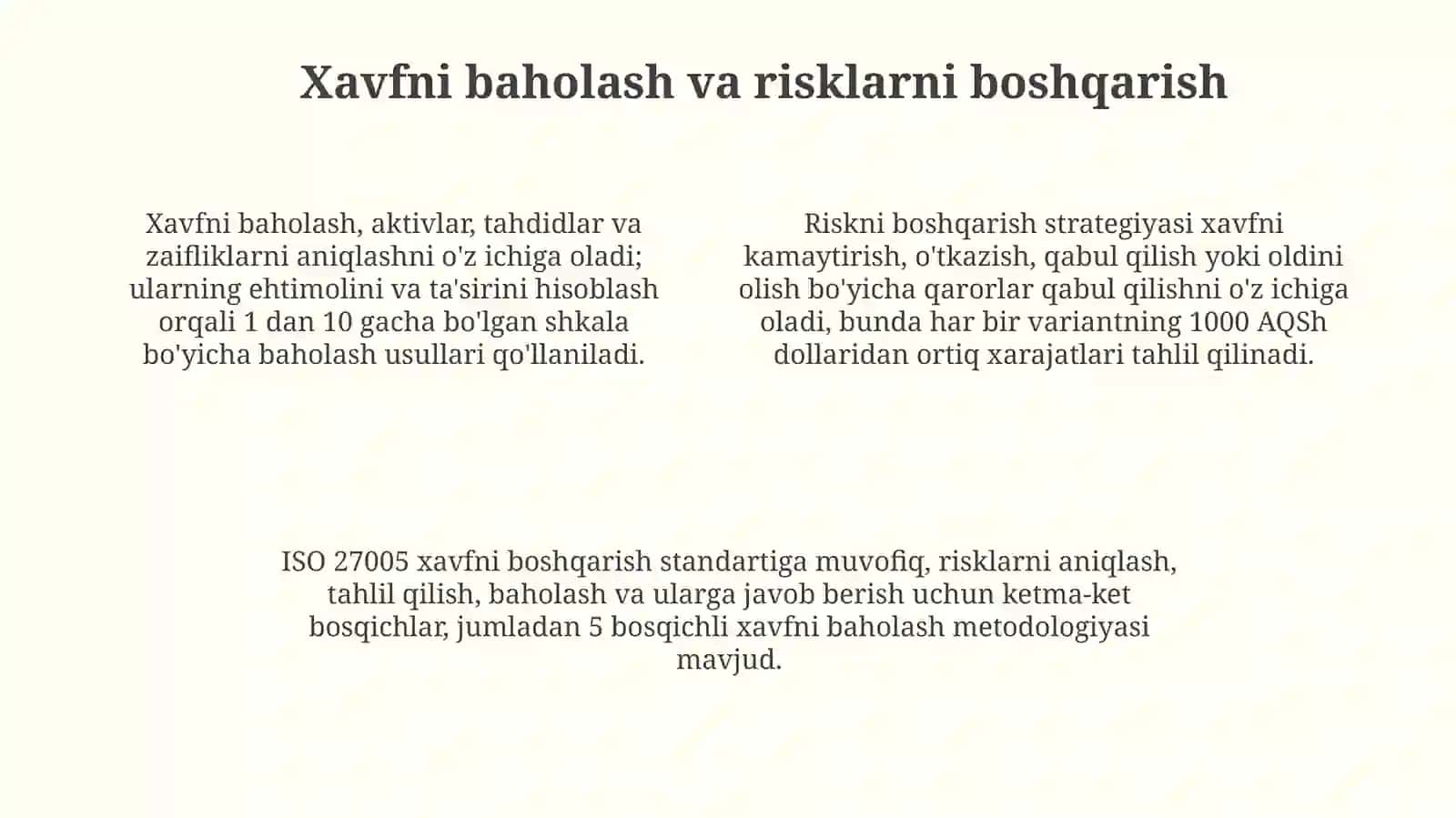 Axborot tizimlarida axborotni himoya qilish usullari va vositalari 4
