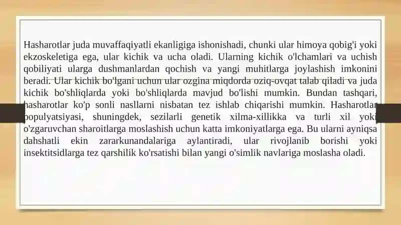 Hasharotlarning rivojlanishi va ko‘payish biologiyasi 4