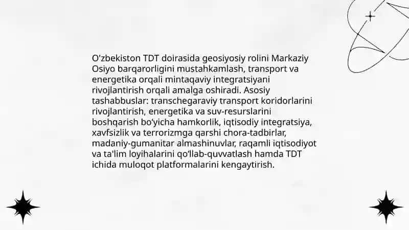 O'zbekistonning Turkiy Davlatlar Tashkiloti va unga a'zo davlatlar bilan hamkorligi 4