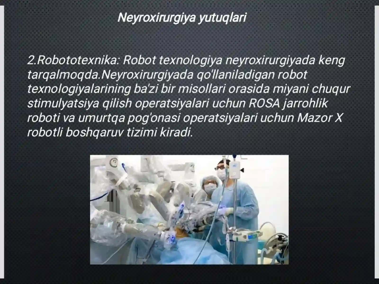 Neyroxirurgiyada qo'lgakiritilgan yutuqlar 4