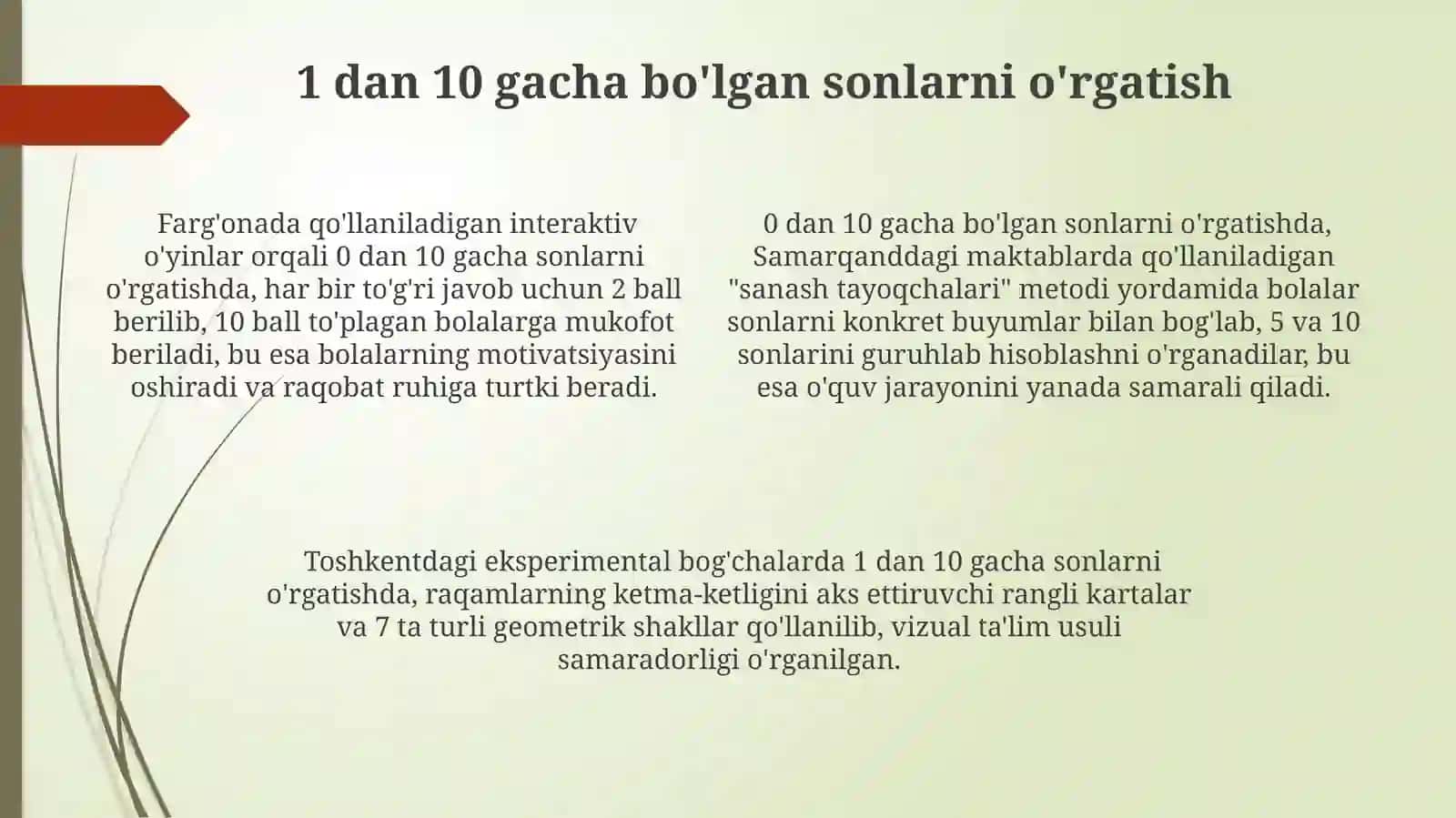 10 va 100 ichida nomanfiy butun sonlarni nomerlash ga urgatish metodikasi 4