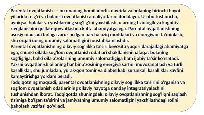 Parenteral Ovqatlanish: Bolaning Sog'lig'i Uchun Muhim 4