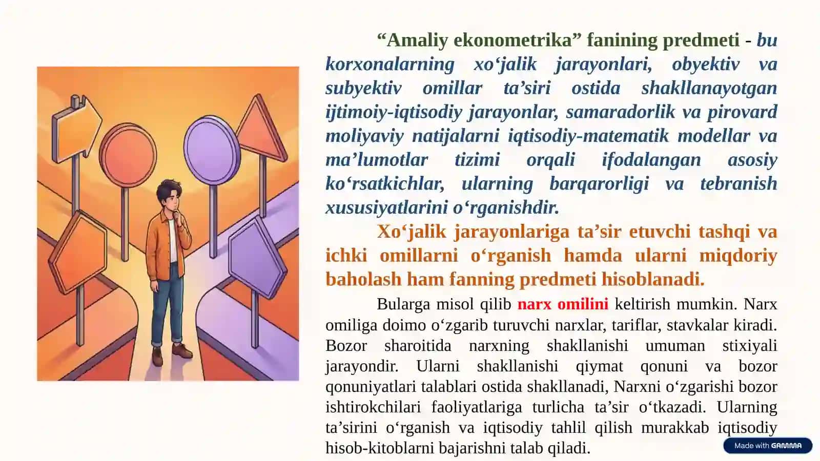 Amaliy ekonometrikaning asosiy tushunchalari va metodlari 4