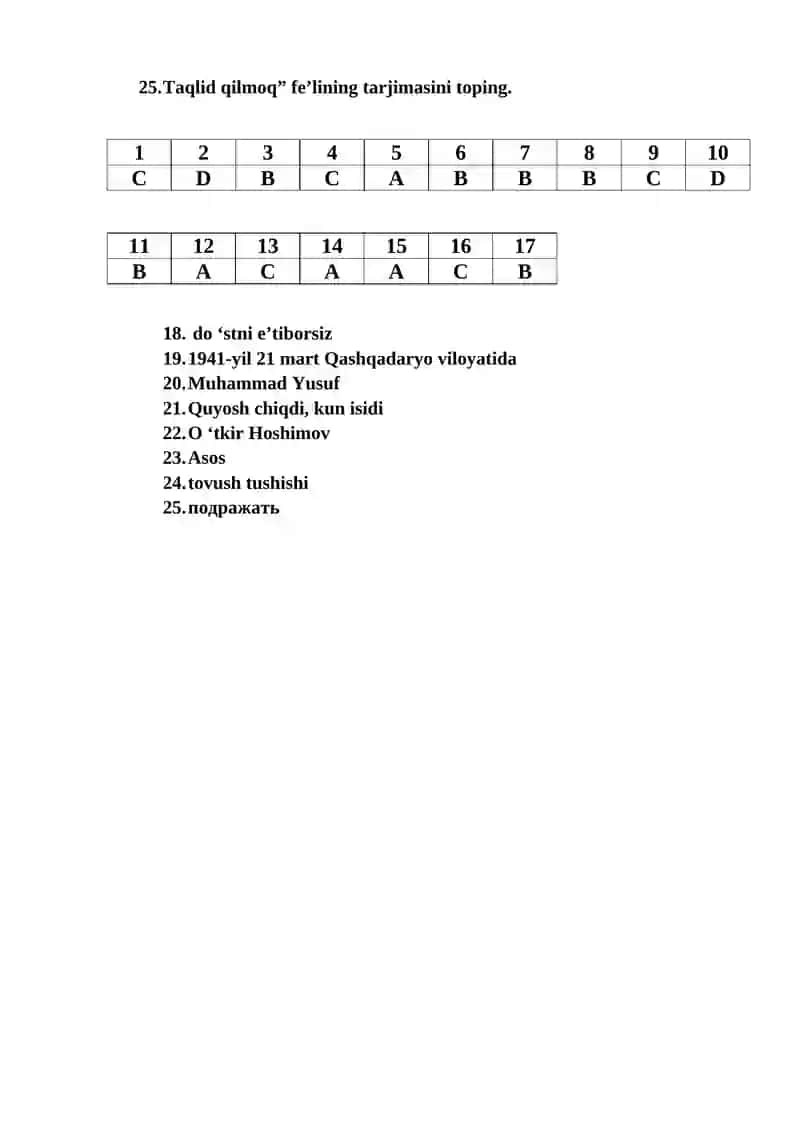 10-sinf 1-variant Ўзбек тили 4