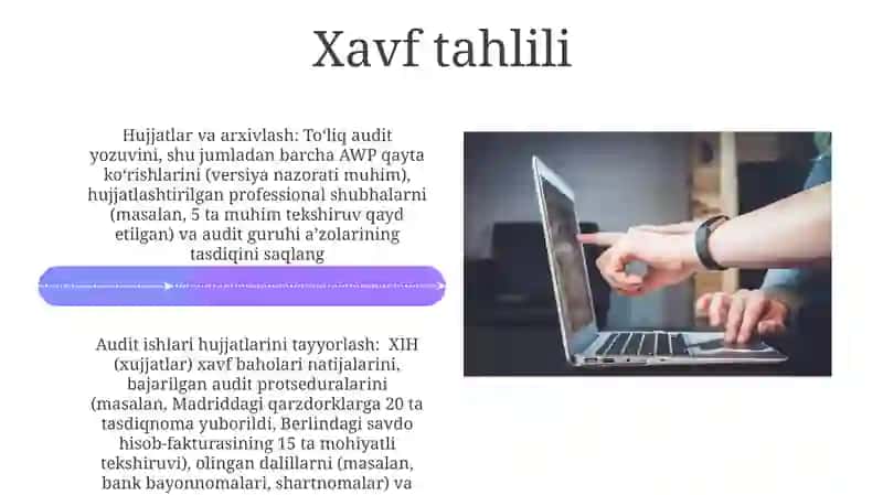 Auditning ishchi hujjatlarini tuzish 4