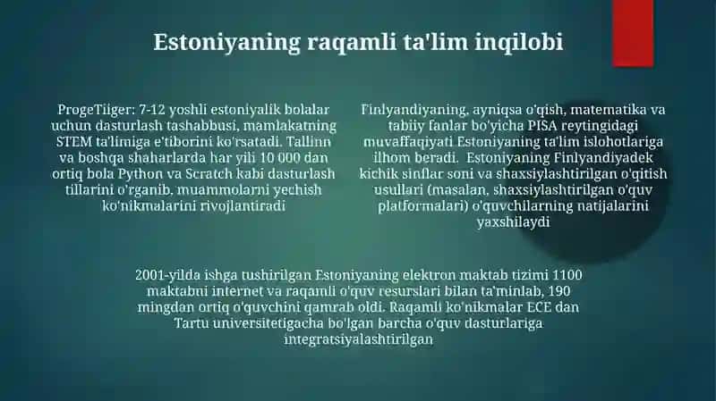 Zamonaviy ta'lim va innovatsion ilg'or xorijiy tajribalar: keys-stadi 4