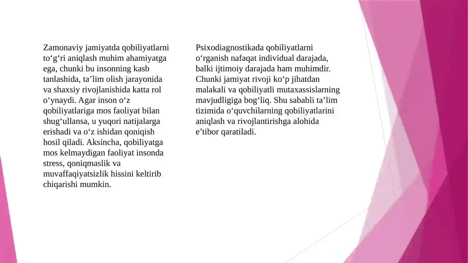 PSIXODIAGNOSTIKADA QOBILIYATLAR TADQIQOT PREDMETI SIFATIDA 4