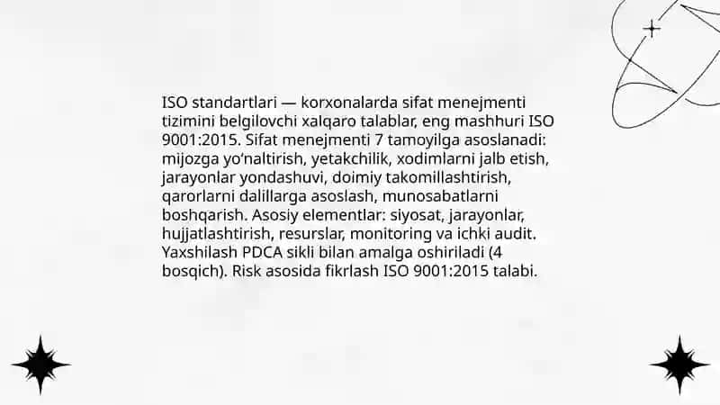 Korxonalarda sifatli maxsulotlarni tayyorlashning nazariy asoslari 4