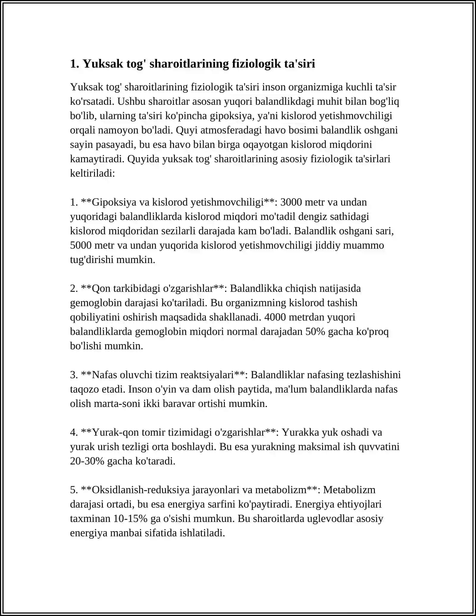 TABIY VA SUN'IY OMILLAR TA'SIRIDA INSON ORGANEZIMIDA SODIR BULADIGAN FIZIOLOGIK OʻZGARISHLAR 4