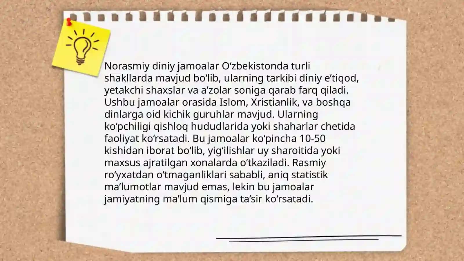 O'zbekistonda faoliyati kuzatilgan norasmiy diniy jamoalarning faoliyati 4