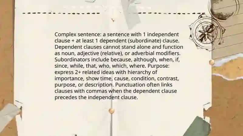 Composite compound and complex sentence 4