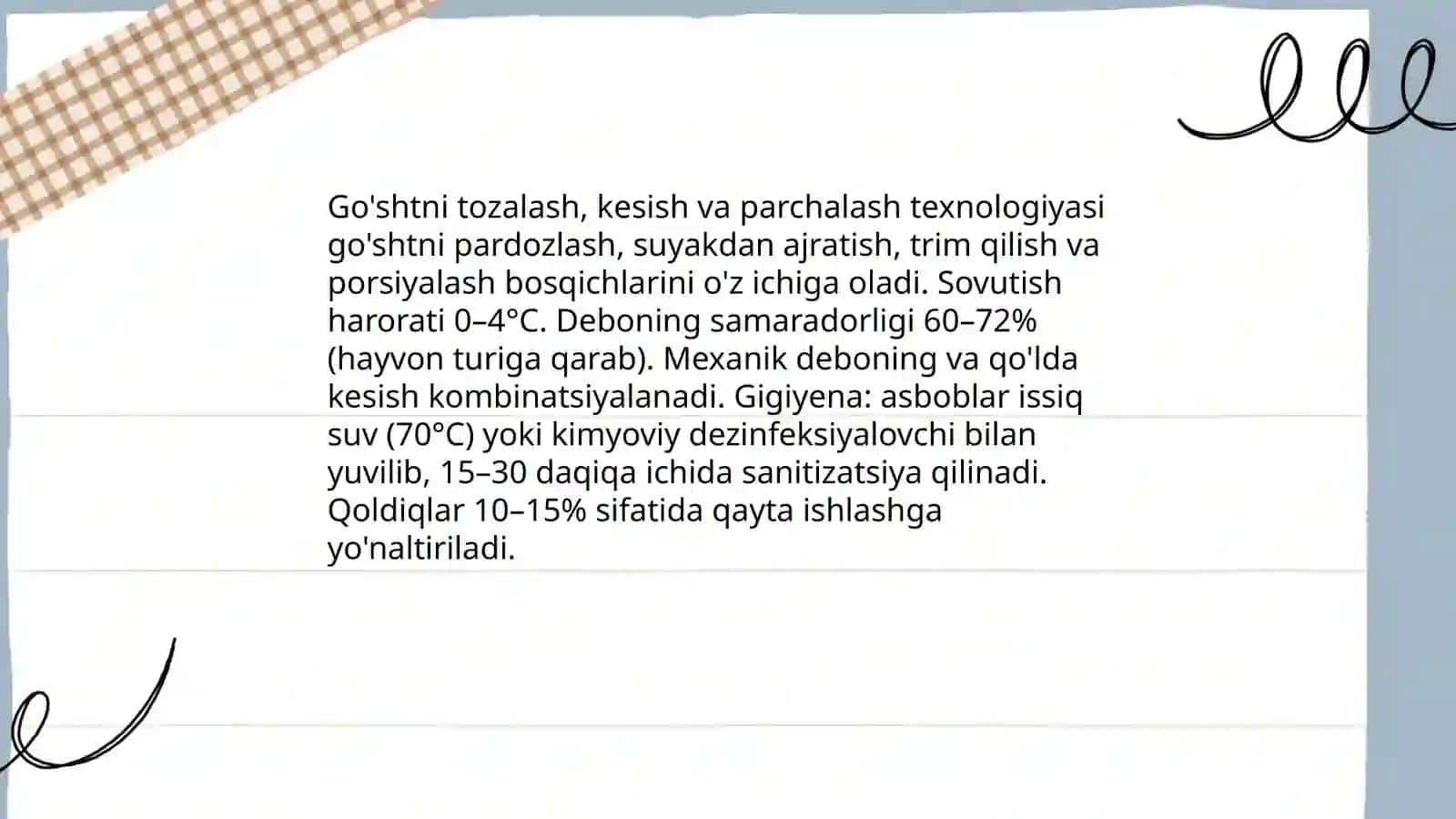 Yarim tayyor go'sht mahsulotlarini ishlab chiqarish texnologiyasi 4