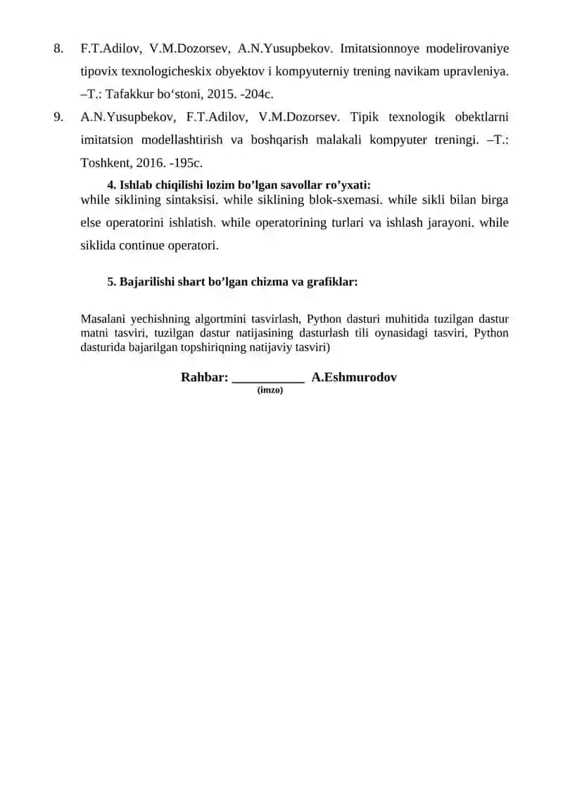 PYTHONDA WHILE SIKL OPERATORI 4