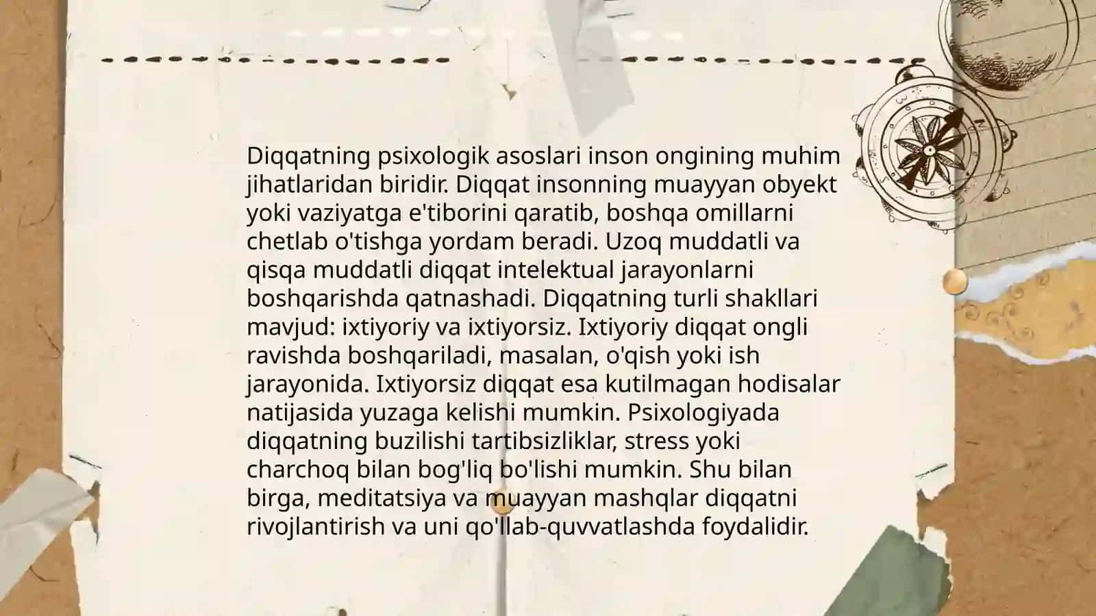 Diqqat turlari va uning xususiyatlari 4