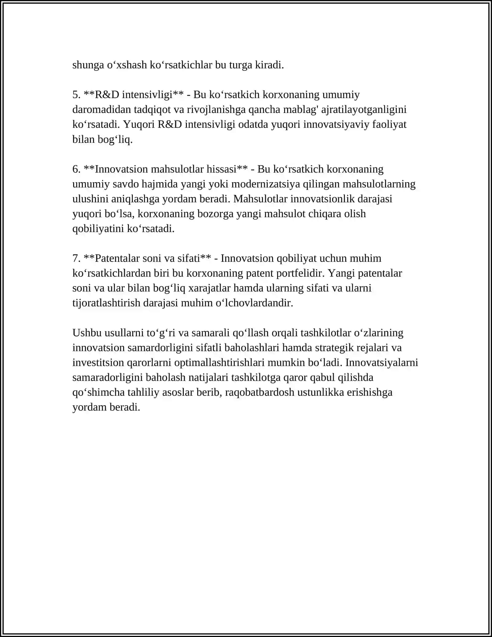 KORXONALARDA INNOVATSION SAMARADORLIK 4