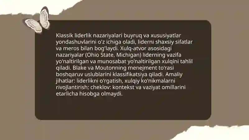 Liderlik nazariyalari va amaliyoti 4