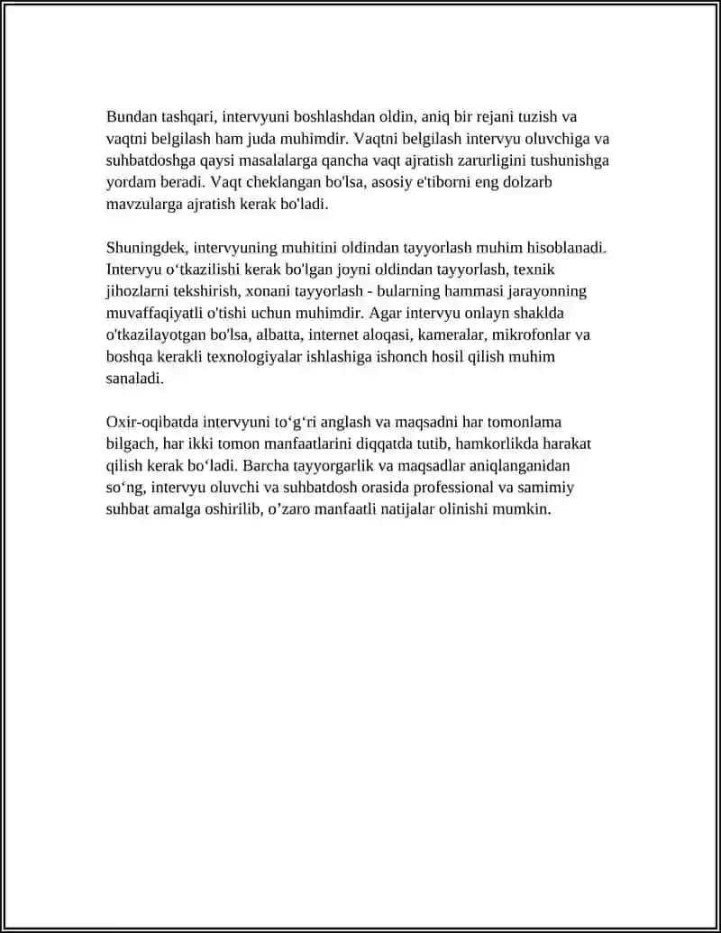 INTERVYU OLISH VA INTERVYU BERISH QOIDALARI 4